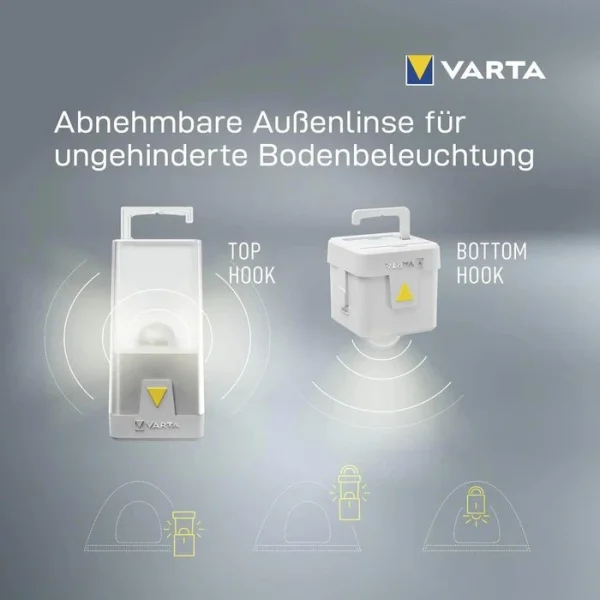 Varta Campinglampe Outdoor Ambiance L10 LED, 150 Lumen, Dimmbar, RGB, Spritzwassergeschützt 5