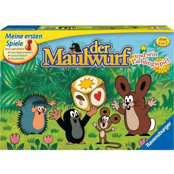 Ravensburger Brettspiel 21570 Der Maulwurf, Und Sein Lieblingsspiel, Ab 3 Jahre, 2-4 Spieler 1