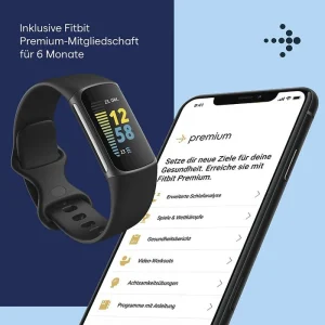 Fitbit Fitness-Tracker Charge 5 Schwarz, Puls-, SpO2-, EKG-Messung, GPS, OLED, Wasserdicht 21