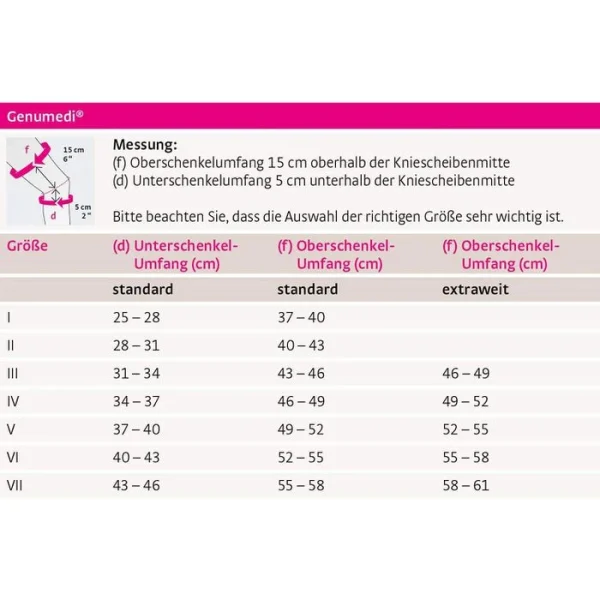 Medi Kniebandage Genumedi Komfort, Extraweit, Silber, Mit Silikonring & Haftband, Größe III 7