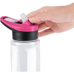 Emsa Trinkflasche Drink2Go Light Steel N30106, 0,7 L, Edelstahl, Weiß / Pink 22