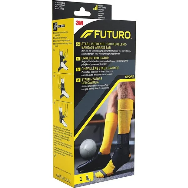 3M FUTURO Fußbandage Sport, 46645, Sprunggelenk, Rechts&links, Schwarz, Einheitsgröße 5