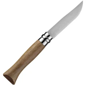 Opinel Klappmesser No.6 Inox, Klingenlänge 7cm, Walnuss, Braun 12