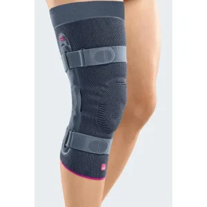 Medi Kniebandage Genumedi Pro Knieorthese Extraw., Silber, Mit Silikonring & Haftband, Größe V 12