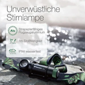 GP Stirnlampe Batteries CH35 LED, 600 Lumen, USB, Akku, Wasserdicht 15