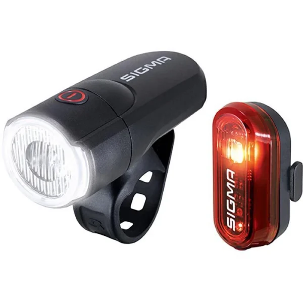 Sigma Fahrradbeleuchtung Aura 30 + Curve, Front-/ Rücklicht Set, LED, 30 Lux, Batterie 1