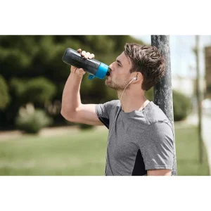 Brita Trinkflasche Fill & Go Active MicroDisc, 0,6 L, Kunststoff, Blau, Mit Wasserfilter 16