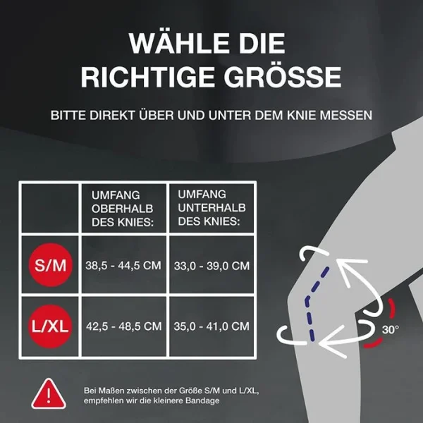 Hansaplast Kniebandage Sport, Schwarz, Mit Silikonring, Größe S/M 8