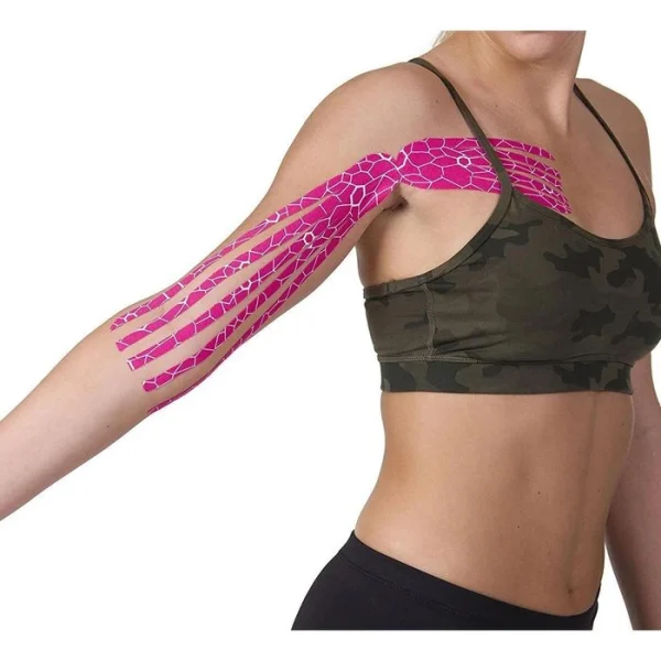 THERABAND Kinesio-Tape XactStretch, Pink/weiß, 5m X 5cm, Wasserfest, Elastisch 4