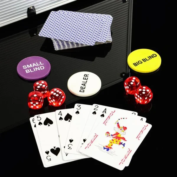 Nexos Pokerkoffer FP32521 Luxus Trolley, Alu-Koffer Mit Rädern, 3 Decks, 1000 Chips 3