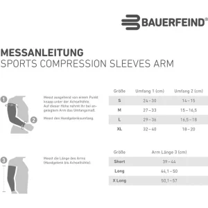 Bauerfeind Armling Sports Compression Sleeves Arm, Größe S / Kurz, Weiß, Beidseitig Tragbar, 2 Stück 24