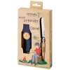 Opinel Klappmesser No.7, Kindermesser-Set, Mit Etui, Klingenlänge 7,5cm, Buche, Braun 19