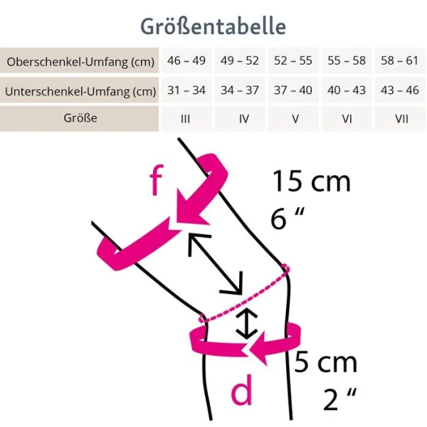 Medi Kniebandage Genumedi Pro Knieorthese Extraw., Silber, Mit Silikonring & Haftband, Größe V 9