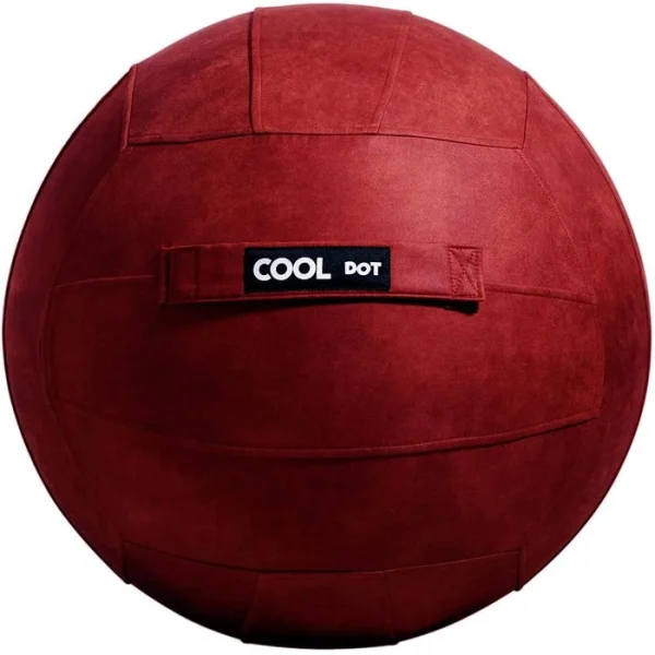 Cooldot Sitzball Burgund, 65cm, Büro, Lederoptik, Antibakteriell, Ergonomisch 1