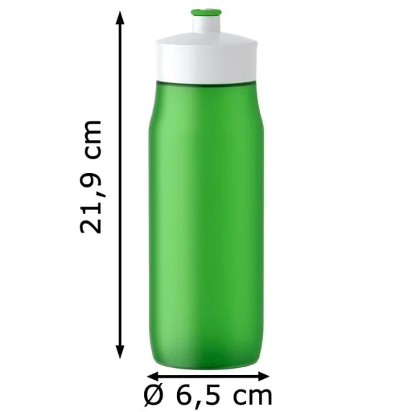 Emsa Trinkflasche Squeeze Sport 518088, 0,6 L, Kunststoff, Grün 9