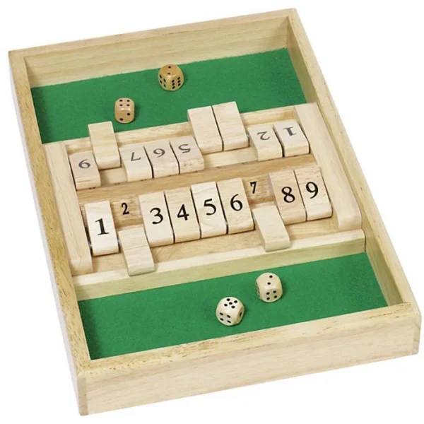 Goki Würfelspiel 56897, Shut The Box Doppelspiel, Ab 6 Jahre, 2-4 Spieler 1