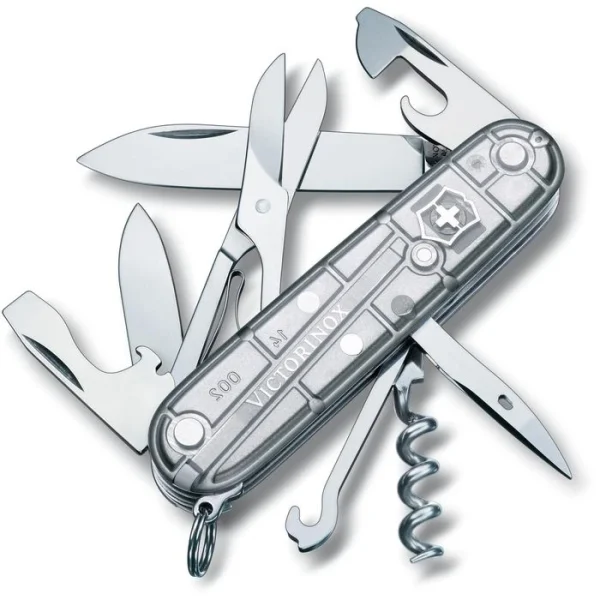 Victorinox Taschenmesser Climber, 1.3703.T7, Silber Transparent, 14 Funktionen 1