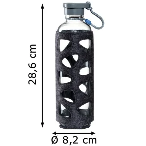 Leonardo Trinkflasche In Giro 022187, Mit Hülle, 0,825 L, Glas, Transparent 12