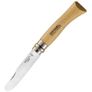 Opinel Klappmesser No.7, Kindermesser-Set, Mit Etui, Klingenlänge 7,5cm, Buche, Braun 7