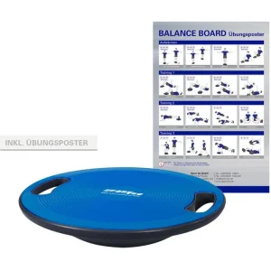 Sport-Tec Balance-Board Fitnesskreisel, Ø 40cm, Mit Griffen, Blau 18