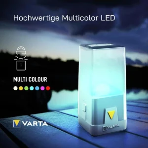 Varta Campinglampe Outdoor Ambiance L10 LED, 150 Lumen, Dimmbar, RGB, Spritzwassergeschützt 11