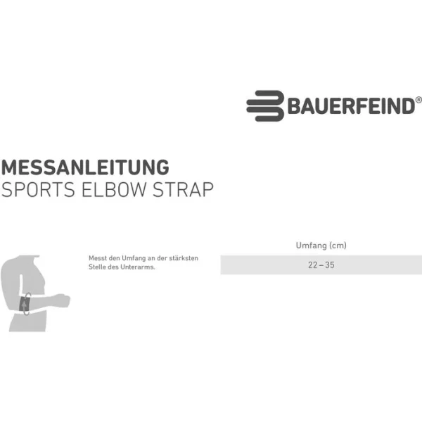 Bauerfeind Ellenbogenbandage Sports Elbow Strap, Für Links & Rechts, Schwarz, Einheitsgröße 6